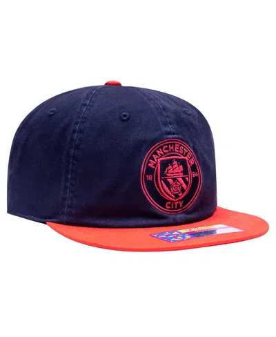 Fan Ink Men's Navy/red Manchester City Wander Snapback Hat