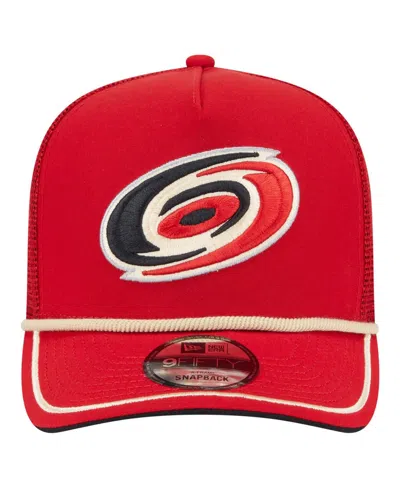 New Era Men's Red Carolina Hurricanes Vintage Team Rope A-frame 9fifty Snapback Hat