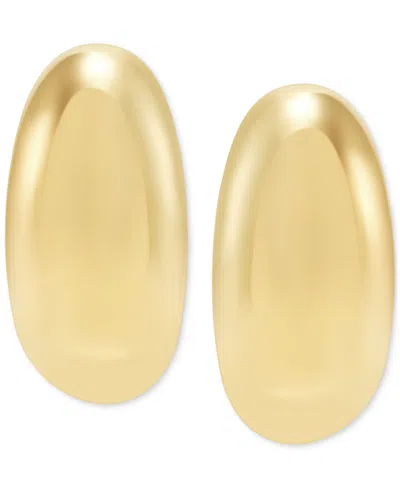Macy's Polished C-design Small Hoop Earrings In 14k Gold, 55"
