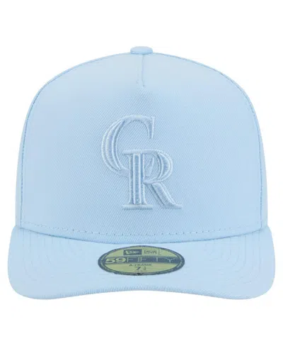 New Era Men's Light Blue Colorado Rockies Color Pack A-frame 59fifty Fitted Hat