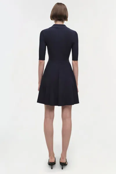 Simkhai Women's V-neck Short Sleeve Signature Patricia Dress In Midnight