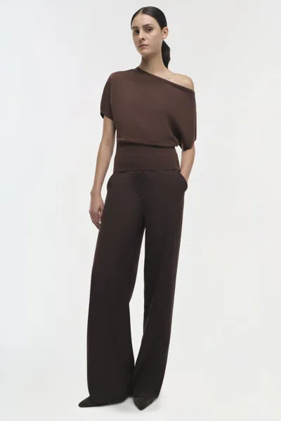 Simkhai Women's Knitted Marie Top In Chocolate