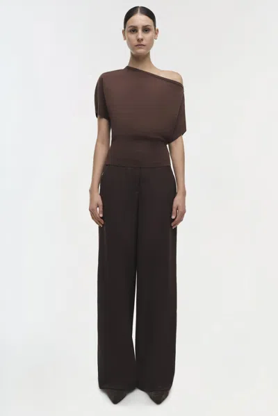 Simkhai Women's Knitted Marie Top In Chocolate