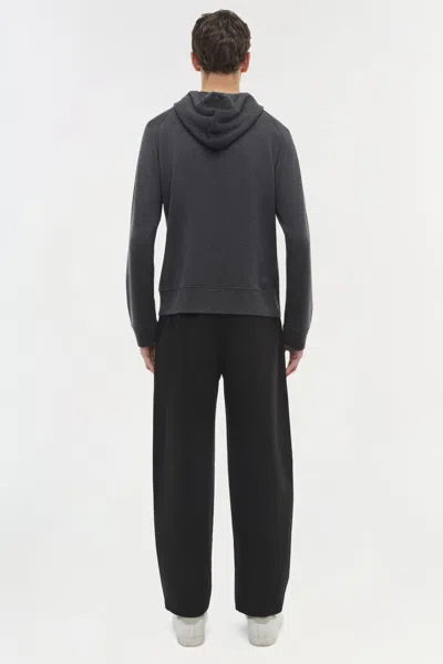 Simkhai Men's Knitted Eric Hoodie In Charcoal Melange