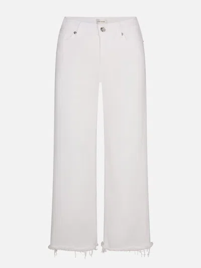 Frame Le Slim Palazzo Crop Jeans In Animal Print