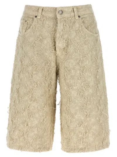 Haikure 'becky Fur Denim' Shorts In Brown