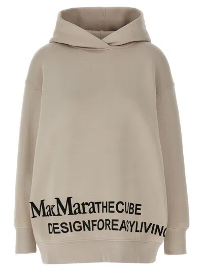 Max Mara Oversized Sweatshirt Beige In Gray