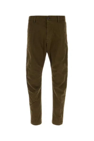 Dsquared2 Dsquared Olive Green Stretch Cotton Sexy Chino Pant In Green