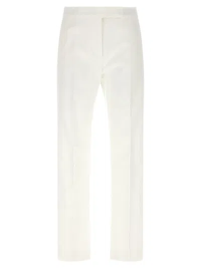 Max Mara White Cotton Okra Pants In White