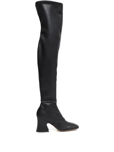 Chloé Janis Patent Leather Over-the-knee Boots In Black