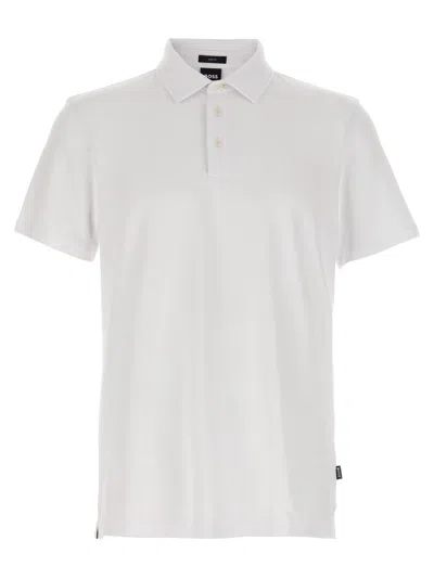Hugo Boss 'palosh 30' Polo Shirt In White