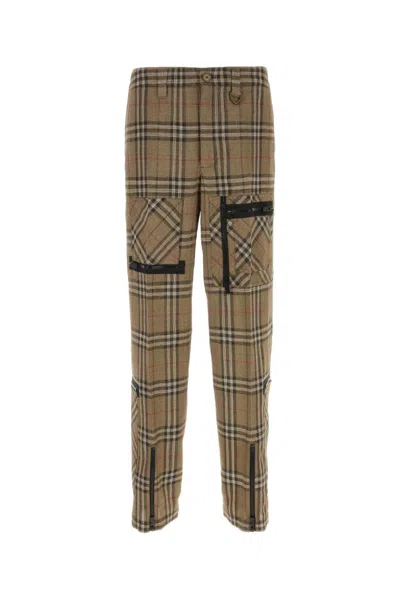 Burberry Cargo Pant With Embroidered Viscose Blend