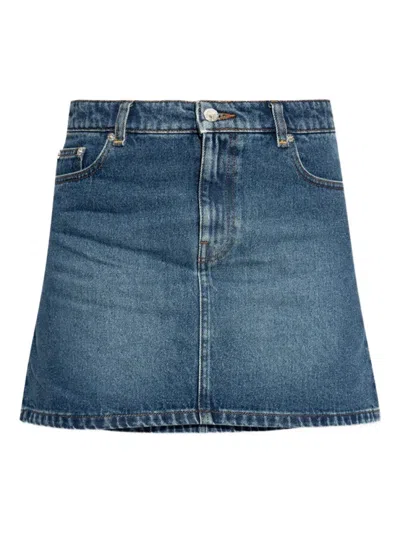 Apc A.p.c. Moss Denim Mini Skirt