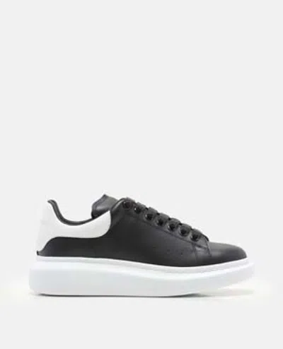 Alexander Mcqueen Black Low Top Sneakers With Chunky Sole And Contrasting Heel In Leather Man In Black