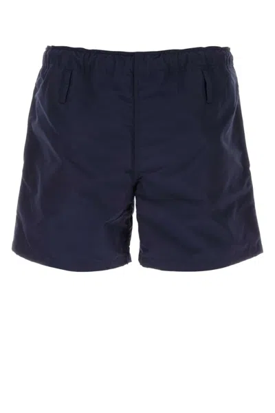 Prada Swim Shorts Nylon Elastic Waistband In Blue