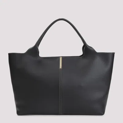 Tod's Black Leather Medium Tote Bag