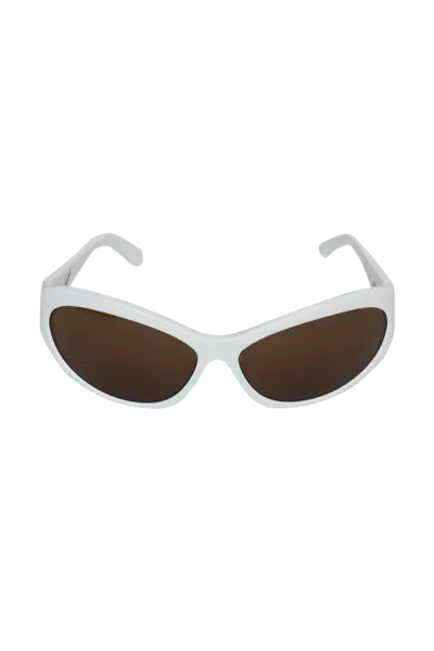 Vaquera Unisex Cat Eye Sunglasses White In Brown