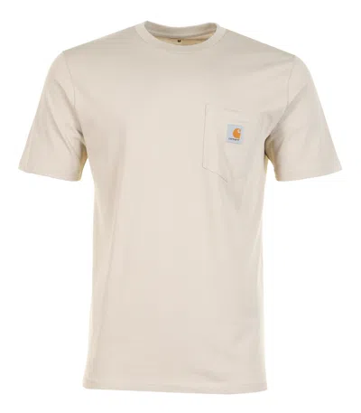 Carhartt Short Sleeve Pocket T Shirt Wall In Neutral