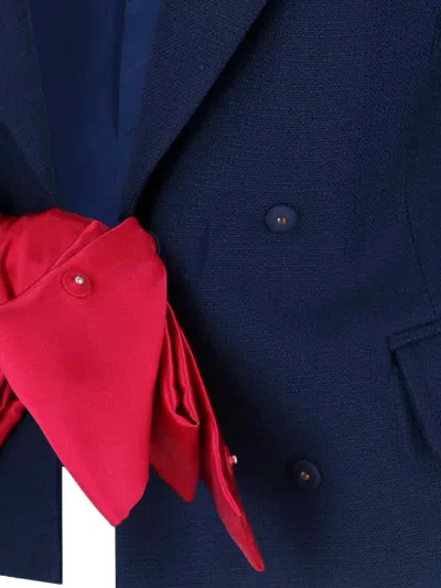 Valentino Tailored Bow-detail Jacket Crafted From Lightweight Viscose