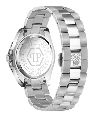 Philipp Plein Gmt-i Challenger Baguettes Bracelet Watch In Metallic