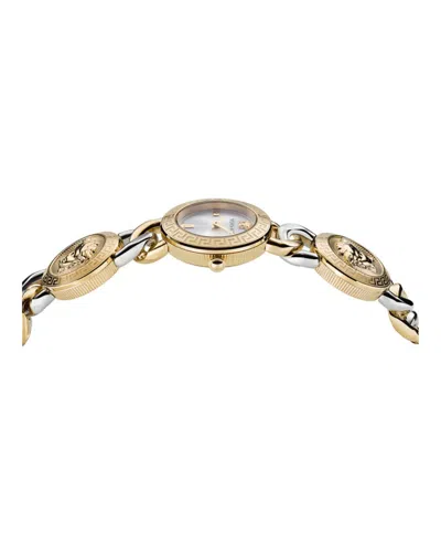 Versace Stud Icon Bracelet Watch In Gold