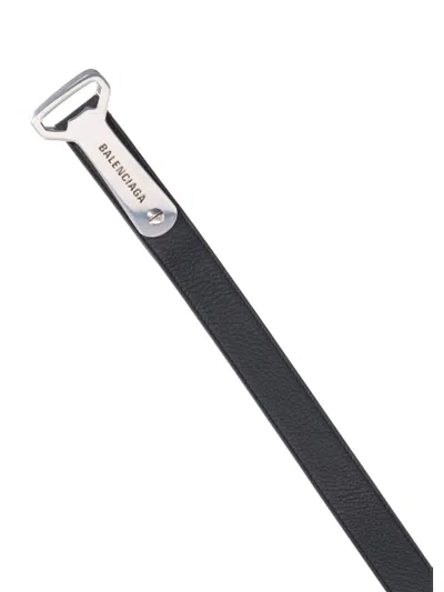 Balenciaga Bottle Opener 3cm Embellished Leather Belt In