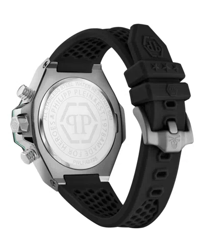 Philipp Plein Plein Chrono Royal Silicone Watch In Black
