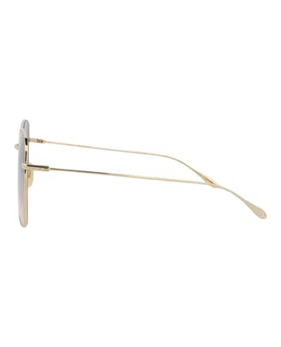 Gucci Square-frame Metal Sunglasses With Velvet Case In Gold