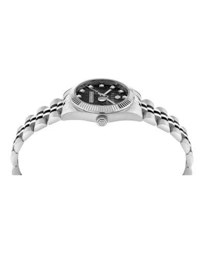 Philipp Plein Date Superlative Crystal Watch In Metallic