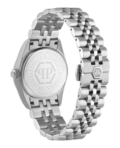Philipp Plein Date Superlative Crystal Watch In Metallic