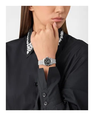 Philipp Plein Date Superlative Crystal Watch In Metallic