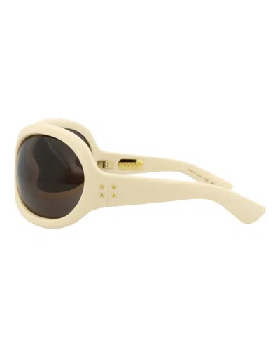 Gucci Novelty 77mm Oversize Shield Sunglasses In Black