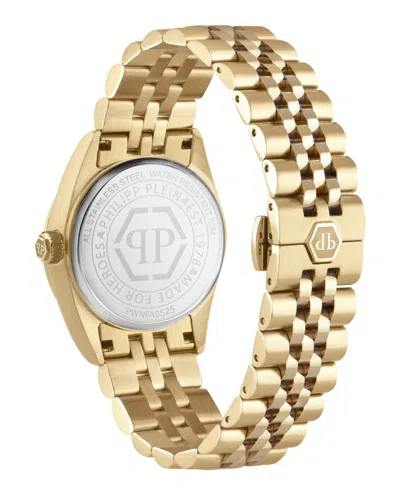 Philipp Plein Date Superlative Crystal Watch In Gold