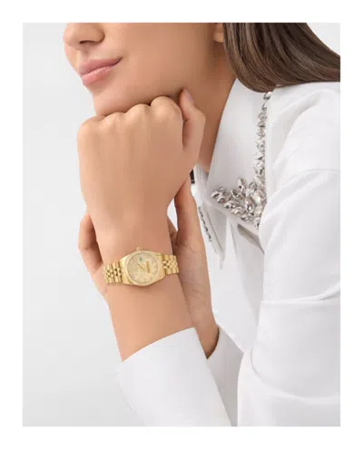 Philipp Plein Date Superlative Crystal Watch In Gold