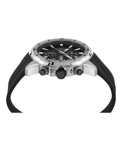 Plein Sport Chronograph Watch With Black Enamel Dial In Black