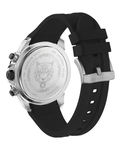 Plein Sport Chronograph Watch With Black Enamel Dial In Black