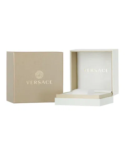 Versace V-code Bracelet Watch With Black Guilloche Dial