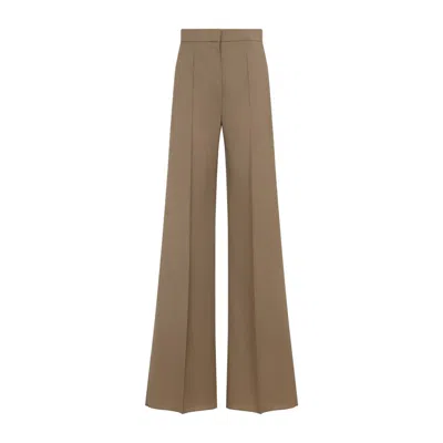 Max Mara High-waisted Wide-leg Trousers In Luxurious Virgin Wool