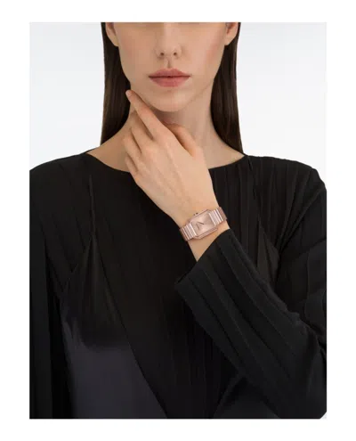 Ferragamo Octagonal Crystal Bracelet Watch With Sunray Dial