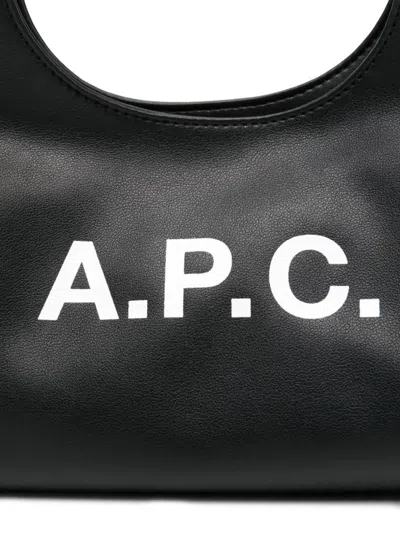 Apc A.p.c. Black Shoulder Bag With Magnetic Fastening