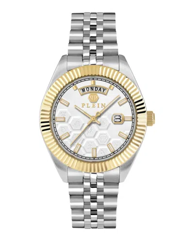 Philipp Plein Date Superlative Crystal Watch In Metallic