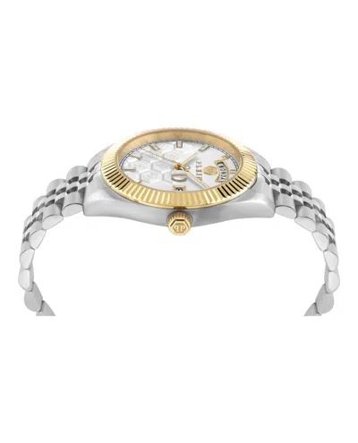 Philipp Plein Date Superlative Crystal Watch In Metallic