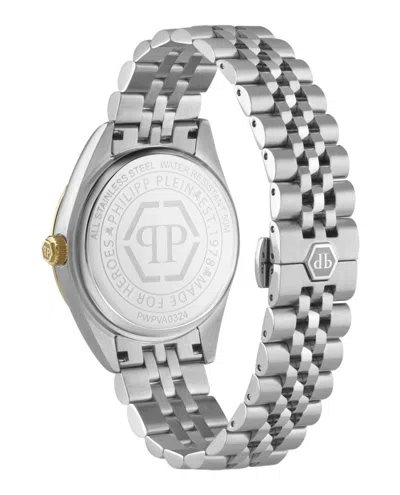 Philipp Plein Date Superlative Crystal Watch In Metallic