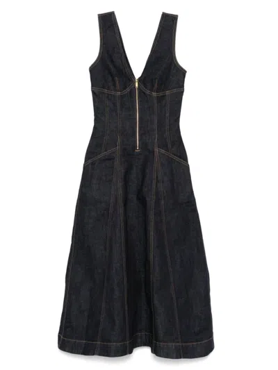 Self-portrait Indigo Denim Midi Dress