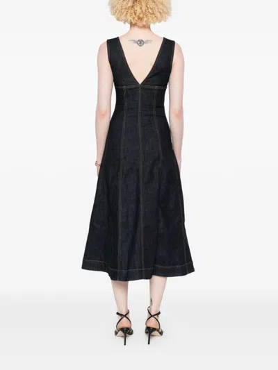 Self-portrait Indigo Denim Midi Dress