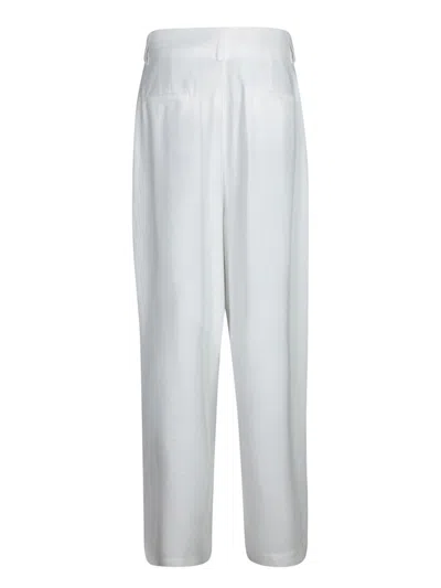 Blanca Vita High-waisted Trousers With Pleats And Hidden Zipper In Gray