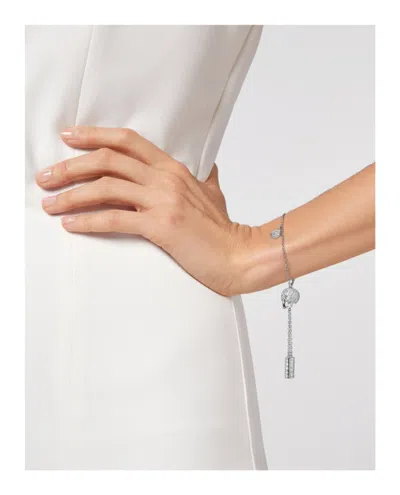 Philipp Plein Sliding $kull Crystal Cable Chain Bracelet In Metallic
