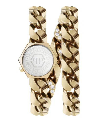 Philipp Plein The Hexagon Groumette Crystal Watch In Gold