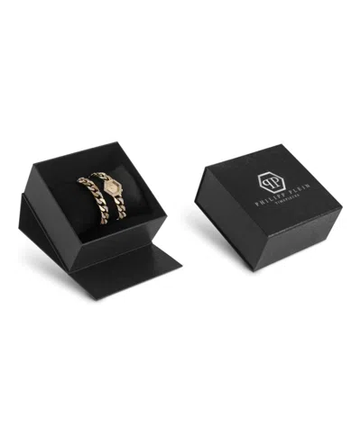 Philipp Plein The Hexagon Groumette Crystal Watch In Gold