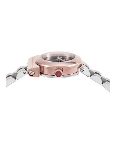 Ferragamo Gancino Bracelet Watch With Two-tone Case In Gold